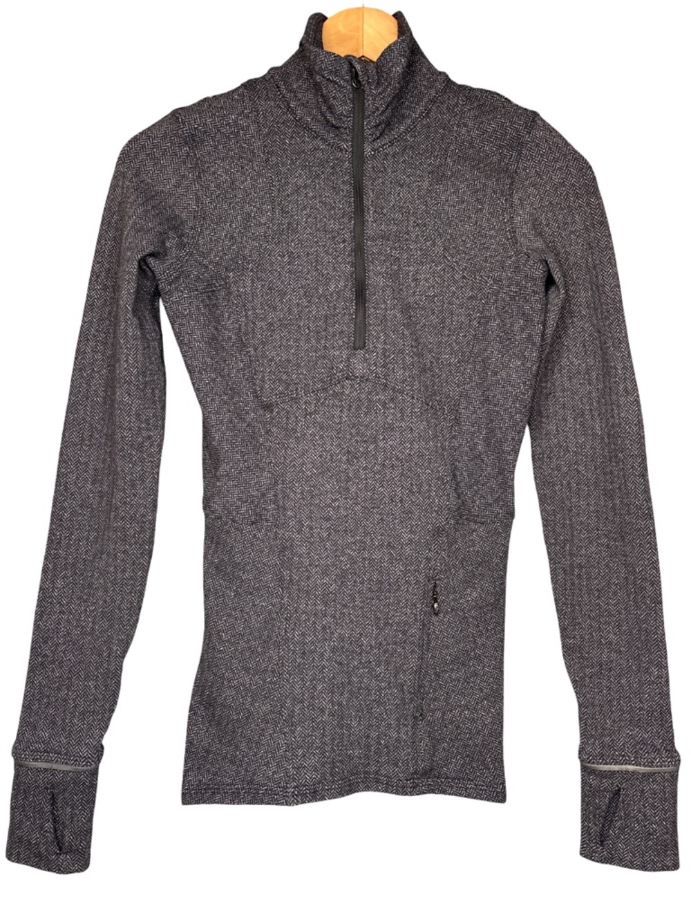 Lululemon Heather Black Zip Pullover - Size 2